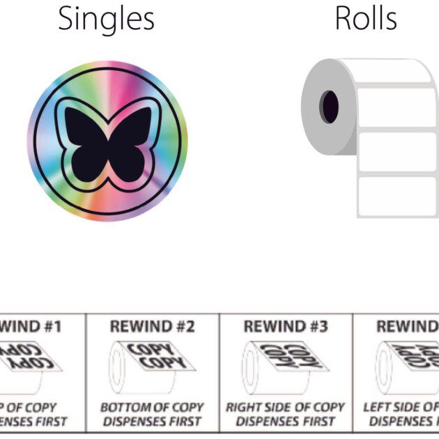 1 Inch Holographic Bopp Circle Labels
