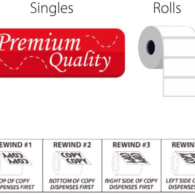 1.5” x 6.75” Inch White Bopp Labels